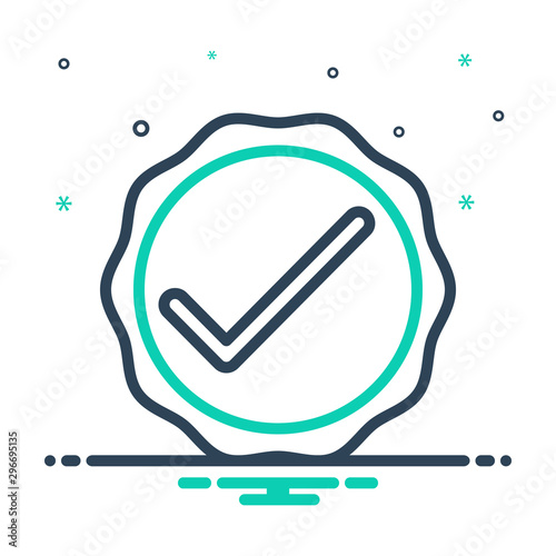 mix icon for okay acceptance 