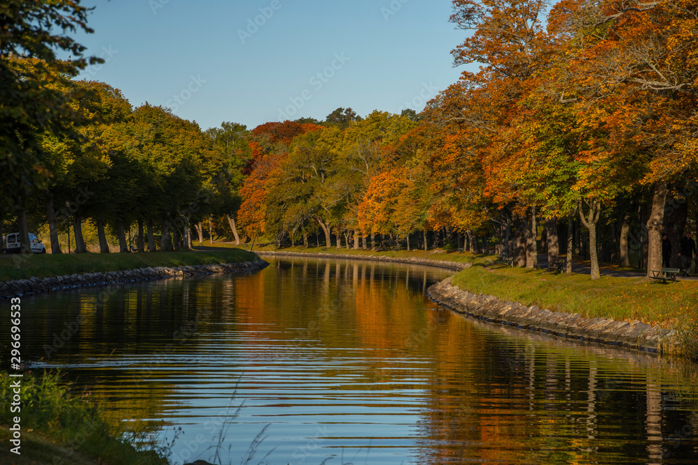 Obraz premium Autumn colour full landscape in Stockholm