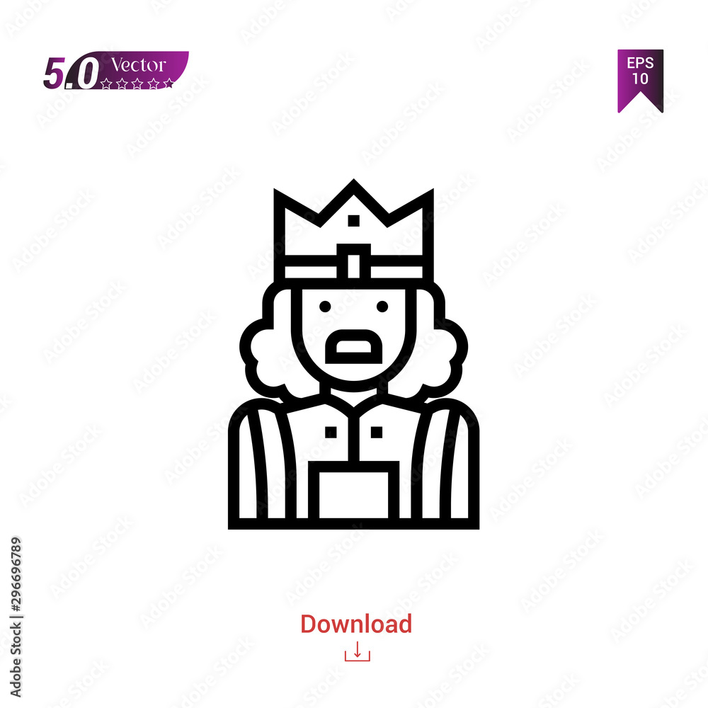 king game character  vector . Best modern, simple, isolated, game, logo, flat icon for website design or mobile applications, UI / UX design vector format
