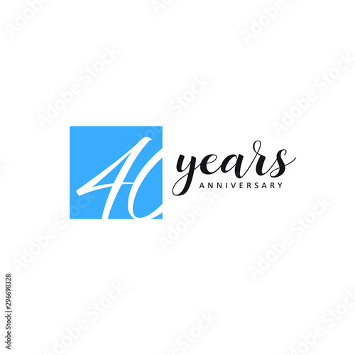 40 Year Anniversary Vector Template Design Illustration