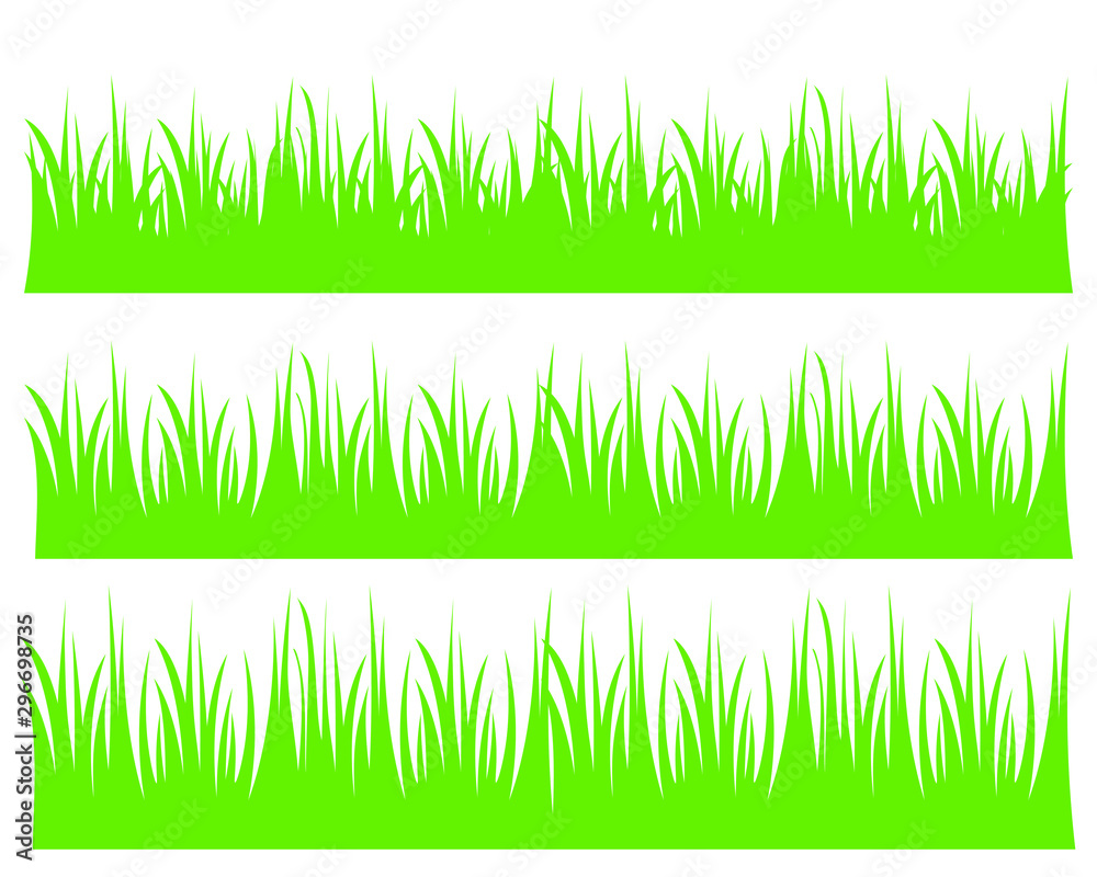 Vector green grass illustration: natural, organic, bio, eco label and shape on white background. - obrazy, fototapety, plakaty 