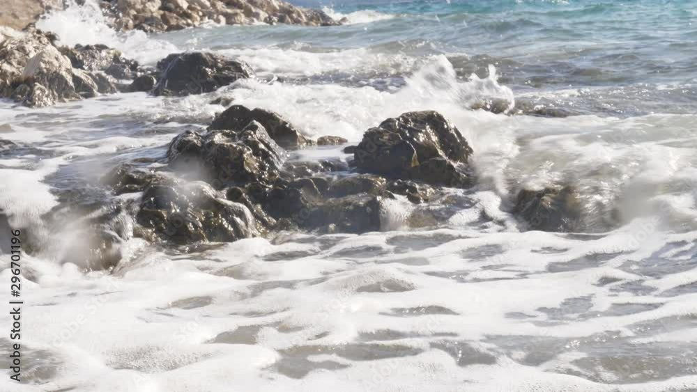 the croatian coastline with huge rocks