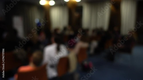 Wallpaper Mural Lecture in the room using the information screen. Out of focus. Torontodigital.ca