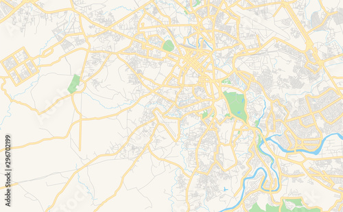 Printable street map of Rawalpindi, Pakistan photo