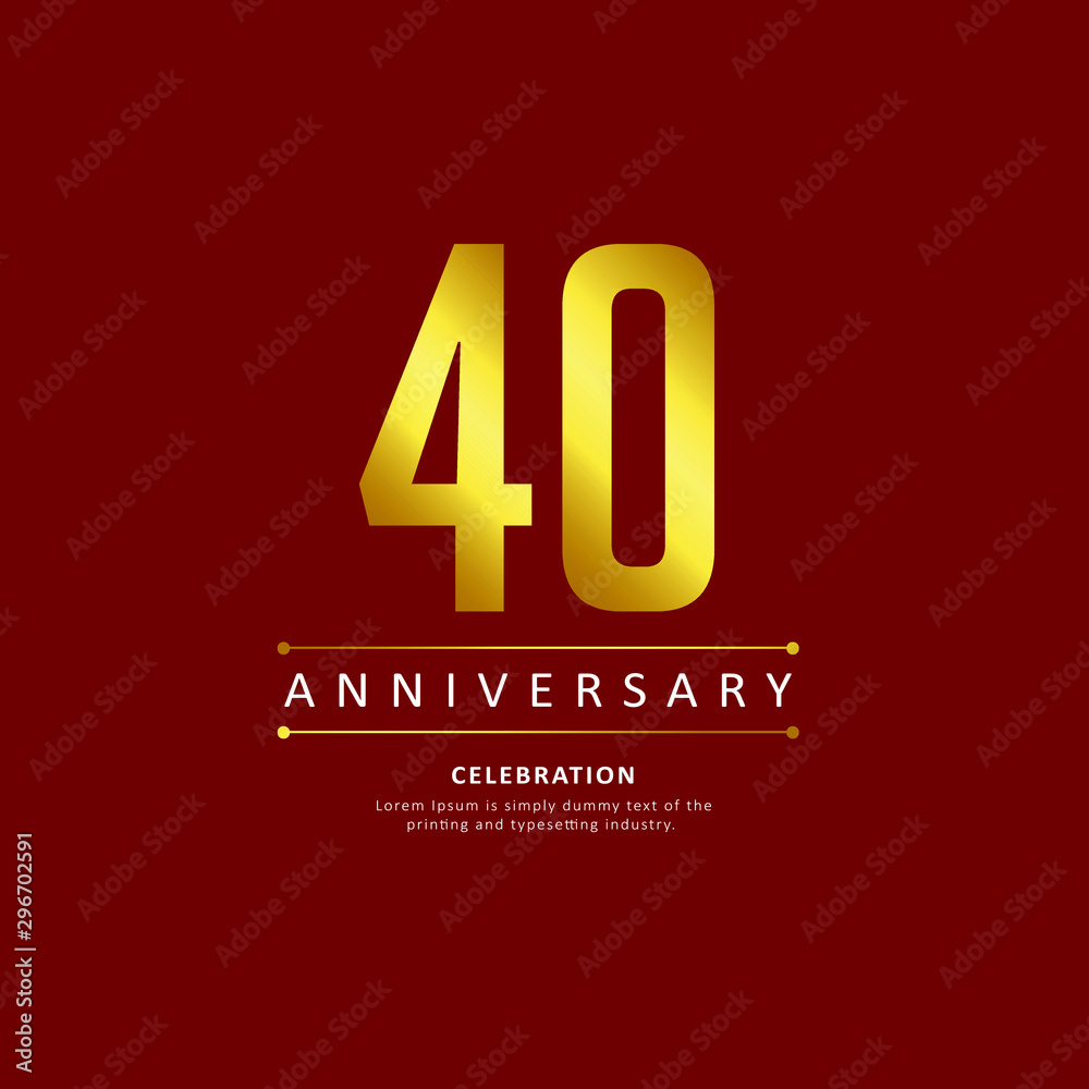 40 Year Anniversary Vector Template Design Illustration 40 Year Anniversary Vector Template Design Illustration