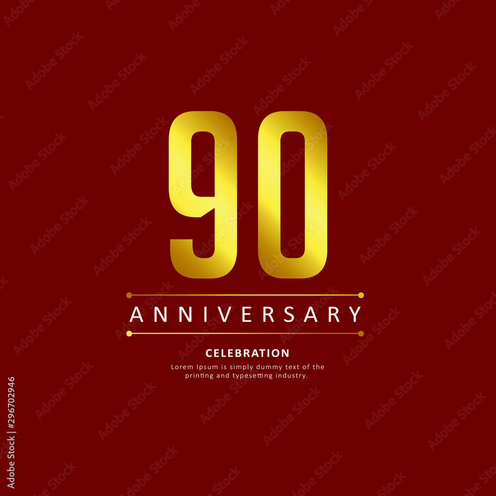 90 Year Anniversary Vector Template Design Illustration 90 Year Anniversary Vector Template Design Illustration
