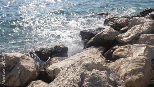 the croatian coastline with some huge rocks