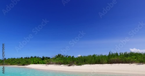 Tropical Beach With White Sand, luxury vacation background shot. Nagtabon. Palawan, Philippines photo