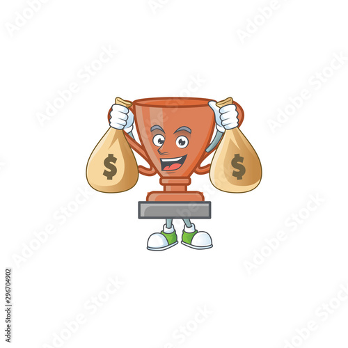 With money bag bronze trophy for the third winner.