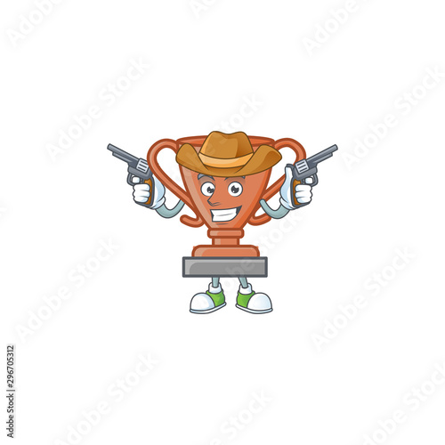 Cowboy bronze trophy for the third winner.