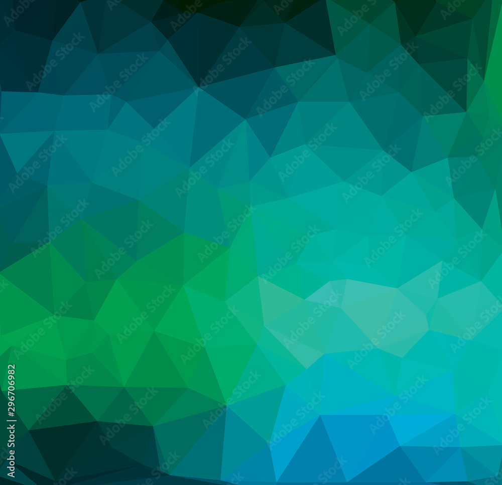 Abstract multicolor emerald green background. Vector polygonal design illustrator