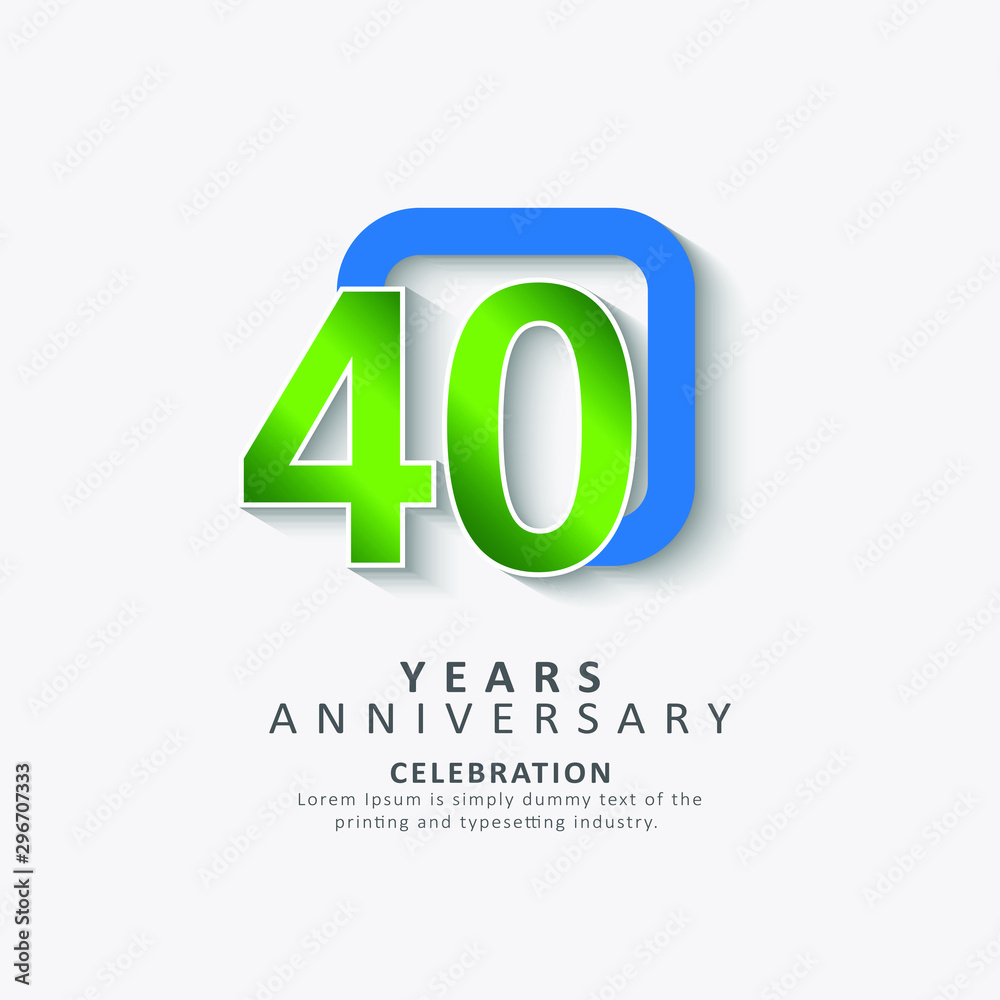 40 Year Anniversary Vector Template Design Illustration 40 Year Anniversary Vector Template Design Illustration