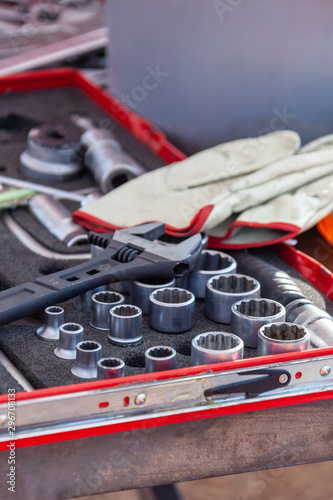 toolbox kit with sockets
