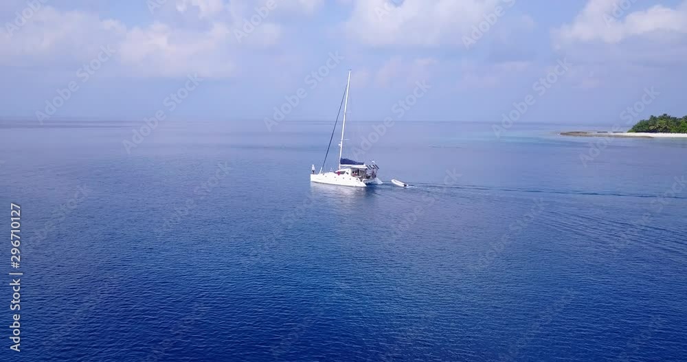 modern yacht sailing on calm sea water near coast of tropical island. Exotic Paradise Koh Samui, Silver Beach modern yacht sailing on calm sea water near coast of tropical island. Exotic Paradise Koh Samui, Silver Beach