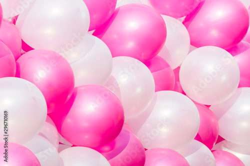pink and white balloon background