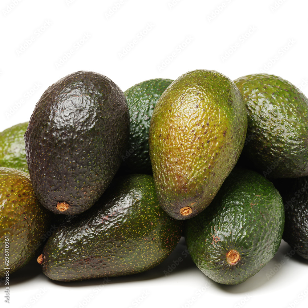 Avocado on a white background