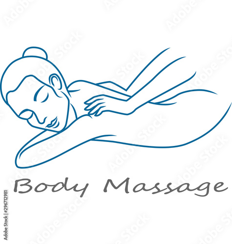 Body massage logo isolated on white background