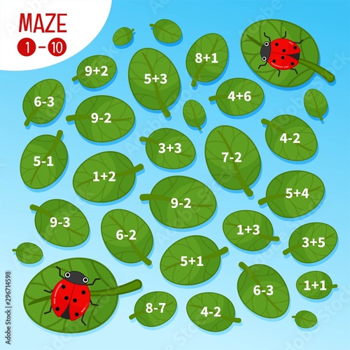 Maze game for children.  Help the ladybug find a friend.