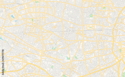 Printable street map of Suginami, Japan photo