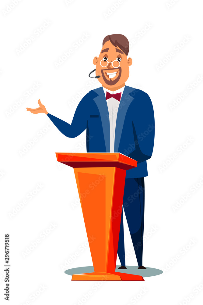 TV show presenter vector illustration