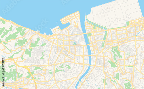 Printable street map of oita, Japan