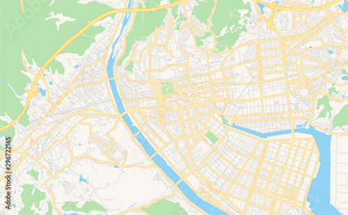 Printable street map of Fukuyama  Japan