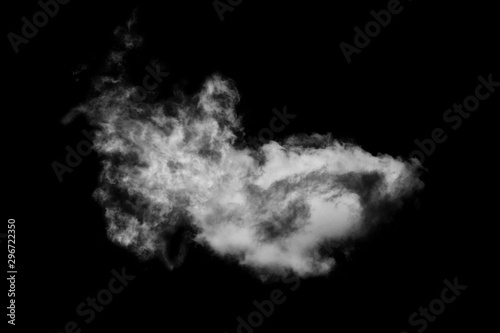 Textured cloud,Abstract black,isolated on black background