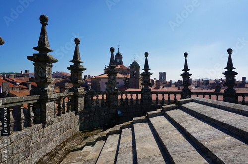 roofs of medieval houses in Santiago de Compostela