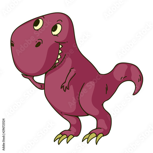 Cool dinosaur  dino. Cartoon mascot for children  kids clothing. Fashionable illustration for t-shirt designs