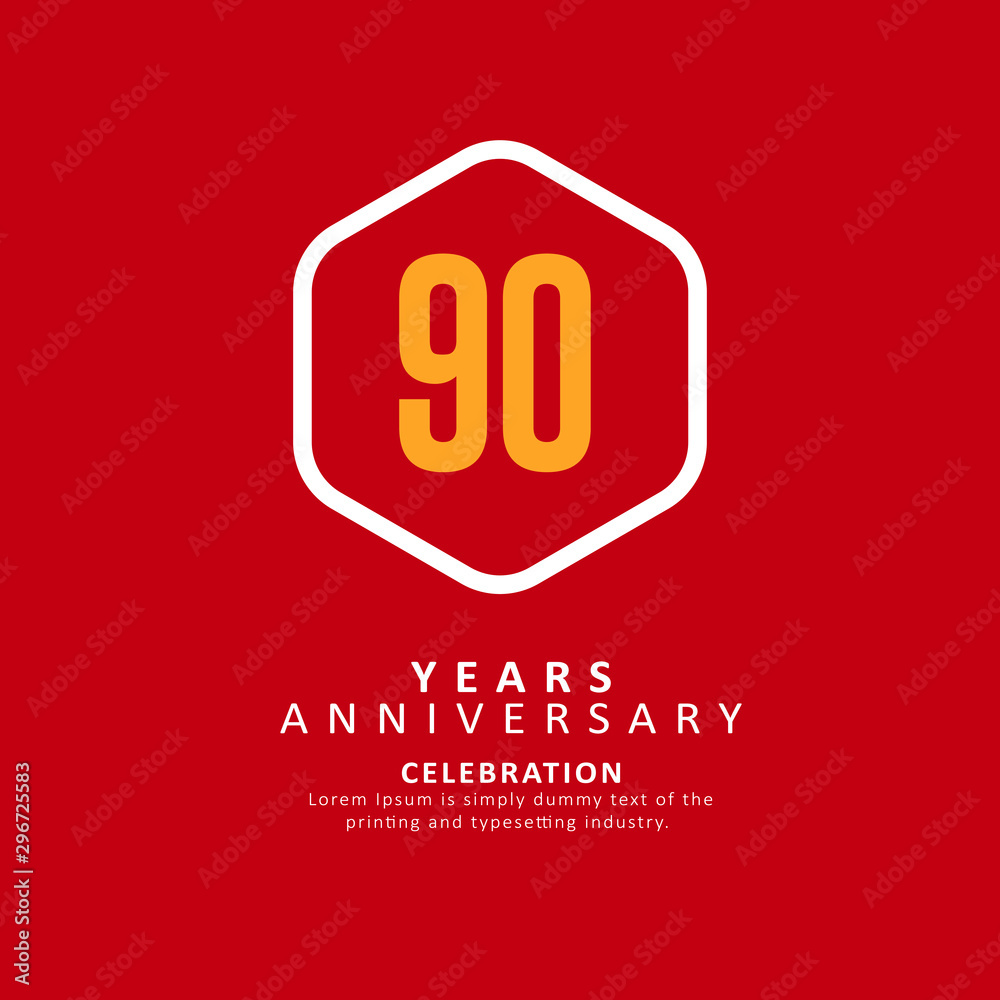 90 Year Anniversary Vector Template Design Illustration 90 Year Anniversary Vector Template Design Illustration
