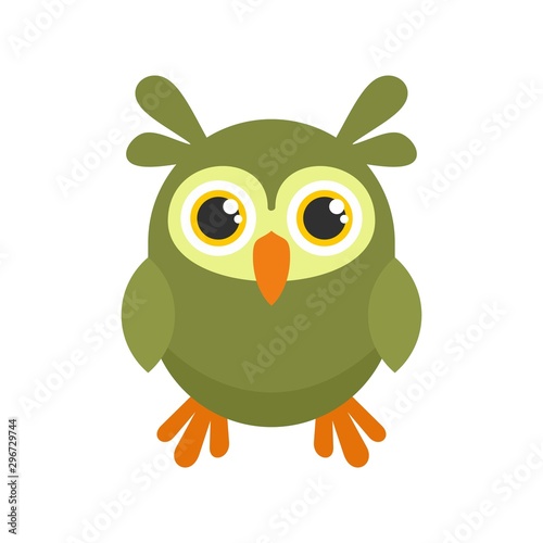 Wild owl icon. Flat illustration of wild owl vector icon for web design © anatolir