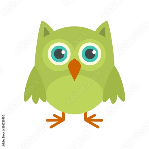 Nature owl icon. Flat illustration of nature owl vector icon for web design