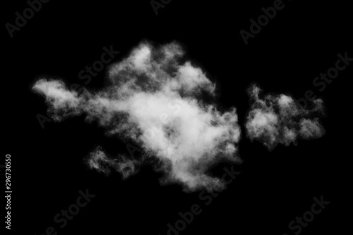 Cloud isolated on black background,Textured Smoke,Brush clouds,Abstract black