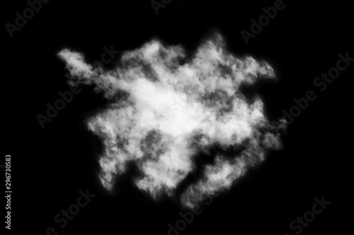 Cloud isolated on black background,Textured Smoke,Brush clouds,Abstract black