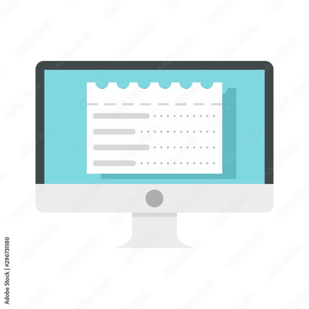 Web money receipt icon. Flat illustration of web money receipt vector icon for web design Web money receipt icon. Flat illustration of web money receipt vector icon for web design