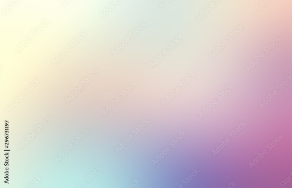 Fototapeta premium Formless watercolor blue yellow pink toned abstract background. Blurry interactive illustration. Soft fantasy texture.