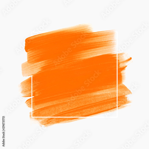 Art brush stroke paint abstract  background - Vector. Creative acrylic logo design.