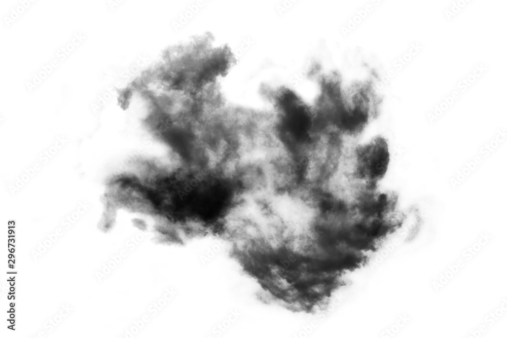 Cloud Isolated on white background,Textured Smoke,Brush Clouds,Abstract black