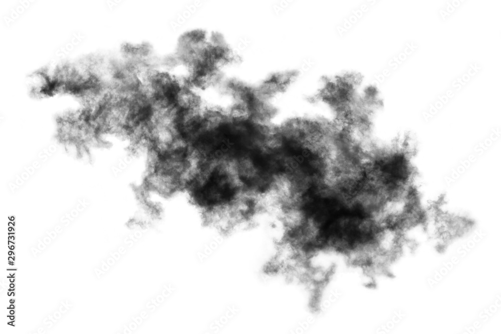 Cloud Isolated on white background,Textured Smoke,Brush Clouds,Abstract black