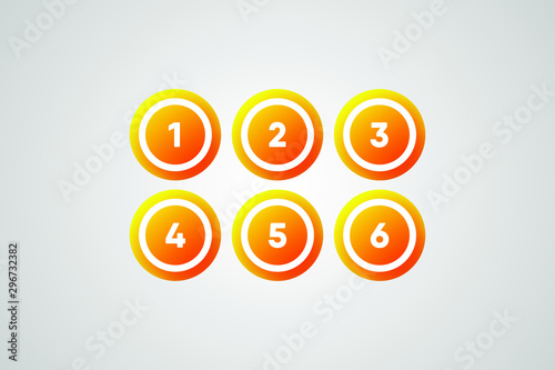 Orange Bingo Balls Vector Illustration