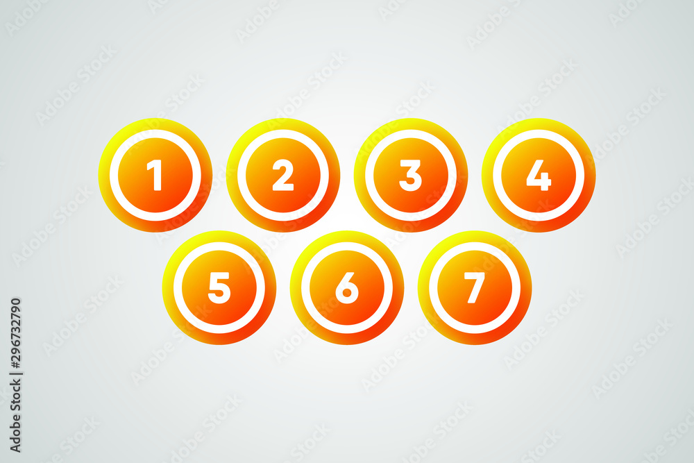 Orange Bingo Balls Vector Illustration