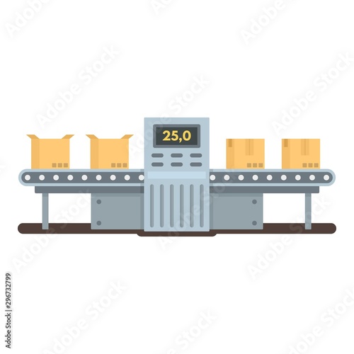 Parcel delivery line icon. Flat illustration of parcel delivery line vector icon for web design