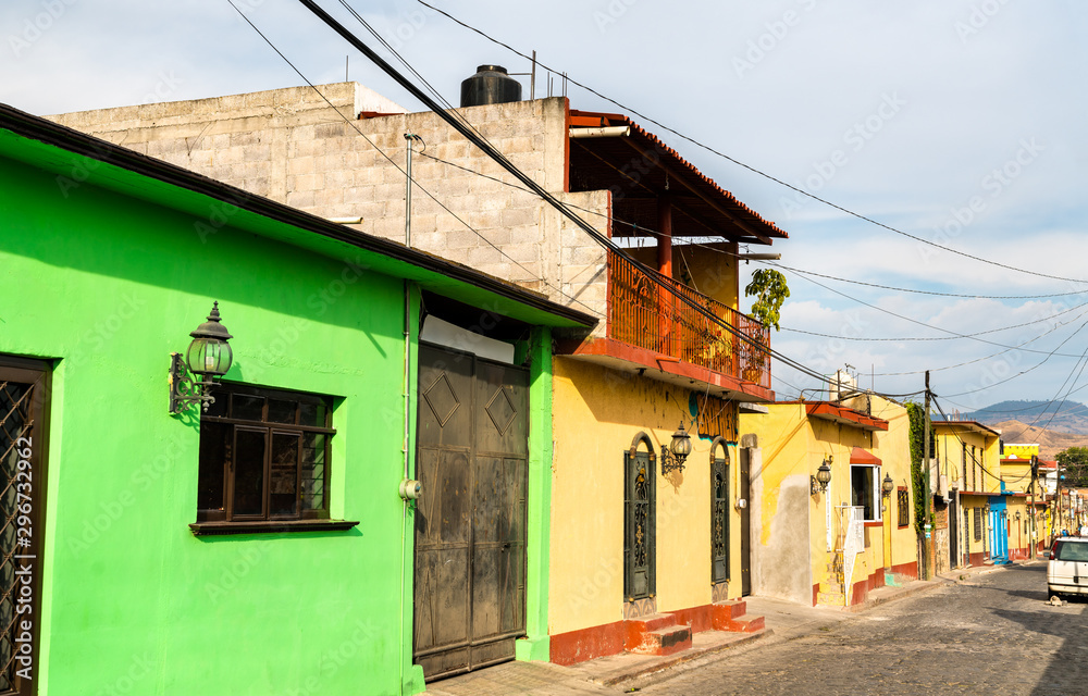 Typical Mexican architecture in Atlatlahucan, Mexico