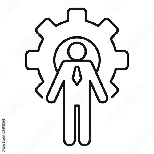 Gear wheel admin icon. Outline gear wheel admin vector icon for web design isolated on white background