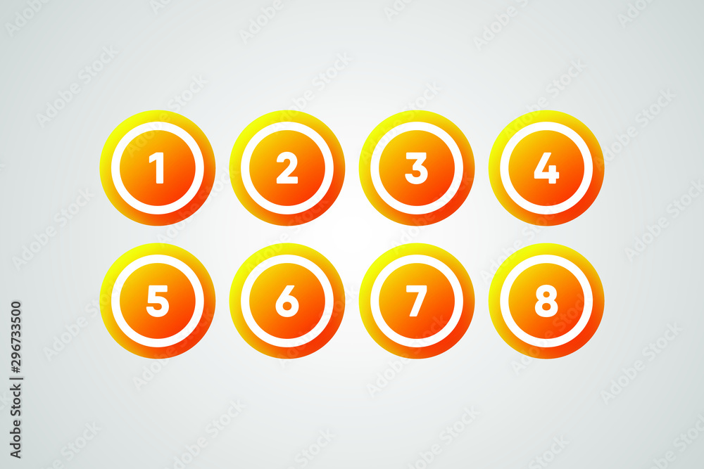 Orange Bingo Balls Vector Illustration Orange Bingo Balls Vector Illustration