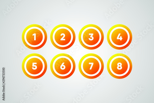 Orange Bingo Balls Vector Illustration
