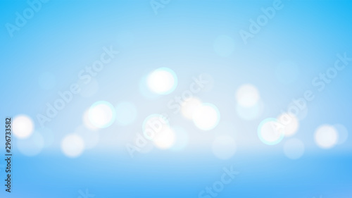 Blue vector background with bokeh