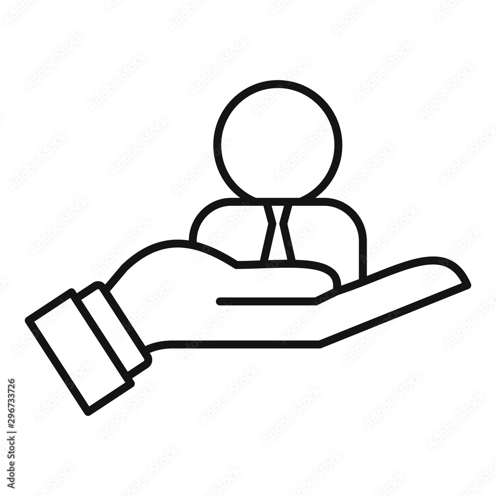 Hand care admin icon. Outline hand care admin vector icon for web design isolated on white background