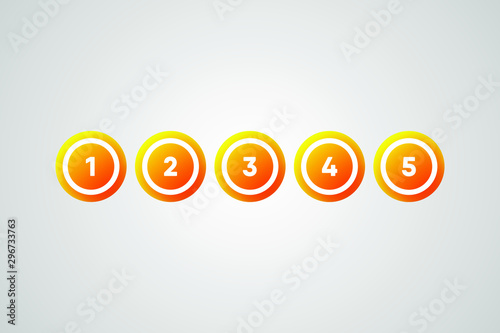 Orange Bingo Balls Vector Illustration