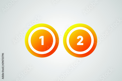 Orange Bingo Balls Vector Illustration